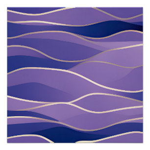 Abstract Seascape Fractured Waves 26 Poster
