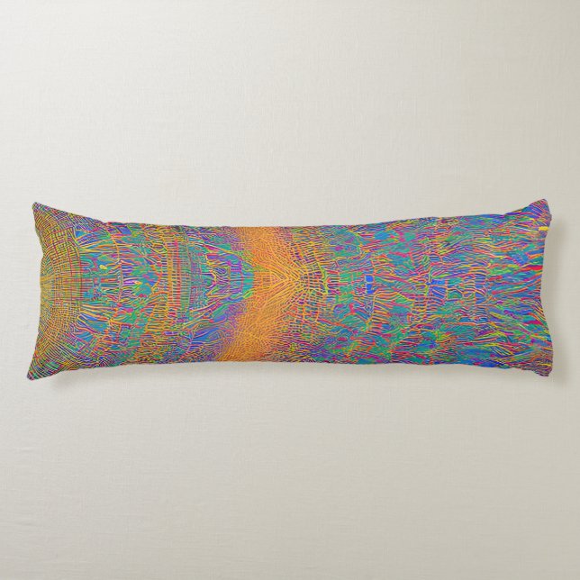 Abstract Seascape Fractured Waves 27 Body Cushion (Front)