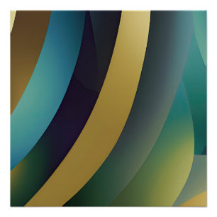 Abstract Seascape Fractured Waves 30 Poster