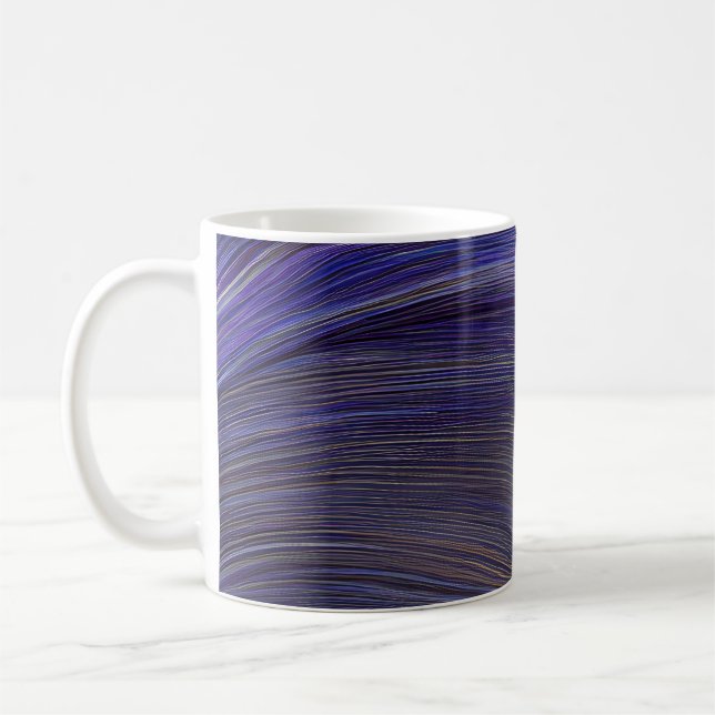Abstract Seascape Fractured Waves 31 Coffee Mug (Left)