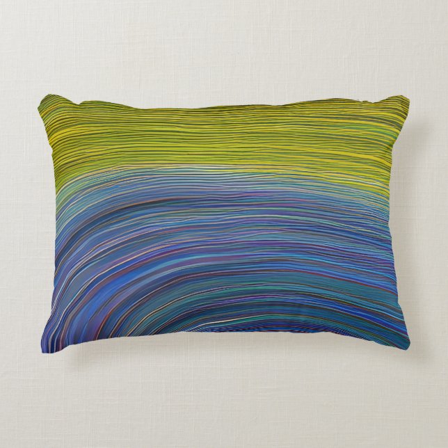 Abstract Seascape Fractured Waves 34 Decorative Cushion (Front)