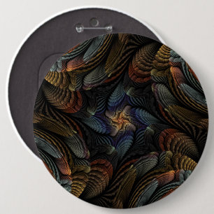 Abstract Seashells 6 Cm Round Badge