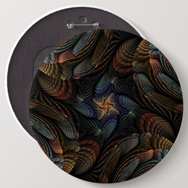 Abstract Seashells 6 Cm Round Badge (Front & Back)