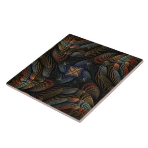 Abstract Seashells Ceramic Tile