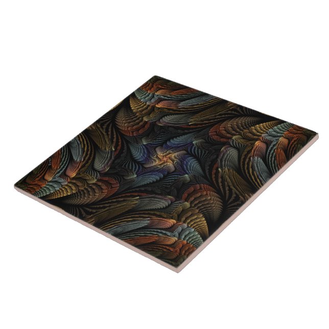 Abstract Seashells Ceramic Tile (Side)