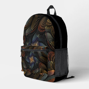 Abstract Seashells Printed Backpack