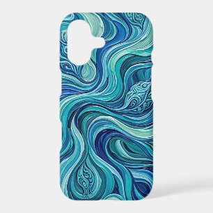 Abstract Seed Pod Ocean Blue Melting iPhone Cases