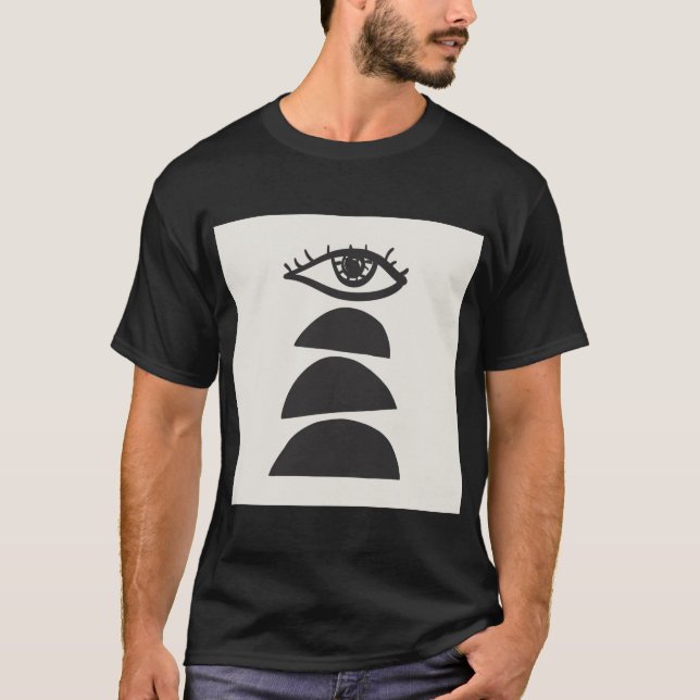 Abstract seeing eye with balancing stones trendy T-Shirt (Front)