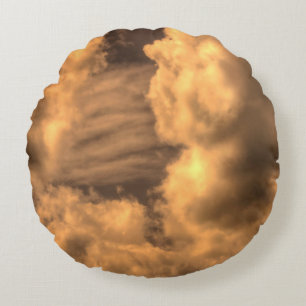 Abstract sepia cloud backgroundabstract, art, arti round cushion