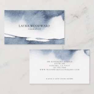 Abstract Serene Therapist Business Card