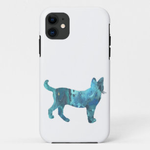 Abstract serval silhouette iPhone 11 case