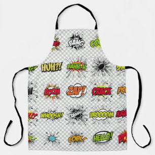 abstract set of pop art objects on a special backg apron