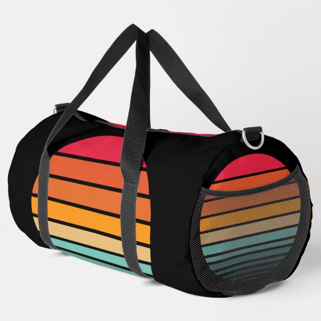 Abstract Setting Sun Duffle Bag (Right Corner)