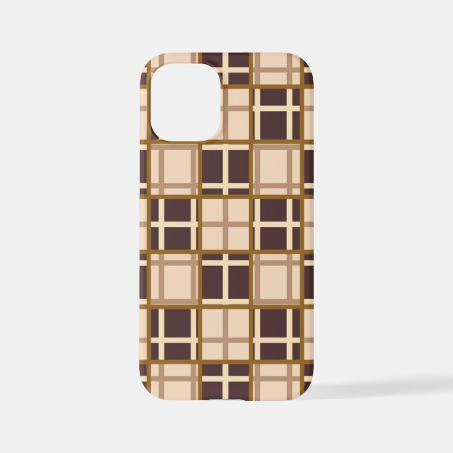 Abstract Shades of Brown iPhone 12 Mini Case (Back)