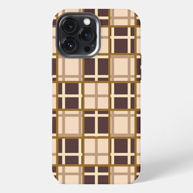 Abstract Shades of Brown iPhone 13 Pro Max Case (Back)