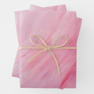 Abstract Shades of Pink and Paint Strokes  Wrapping Paper Sheet