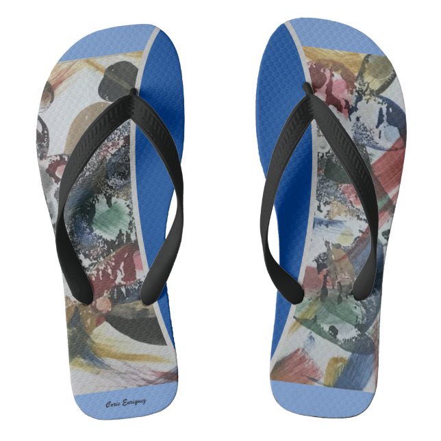 Abstract Shadow Flip Flops (Footbed)