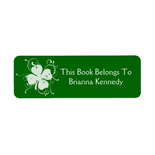 Abstract Shamrock Label Return Address Label