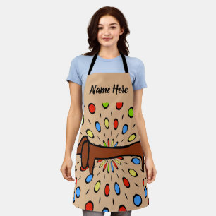 Abstract Shape, dachshund  add text, Apron