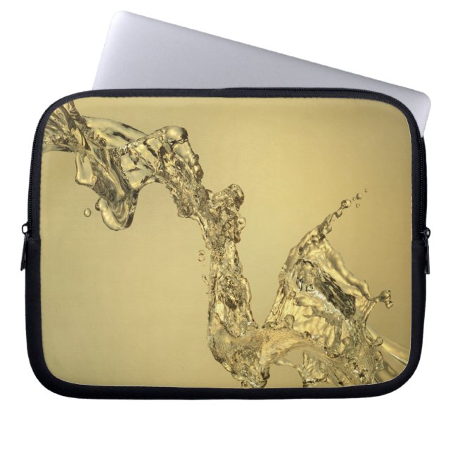 Abstract Shape Formed by Splashing Water Laptop Sleeve (Front)
