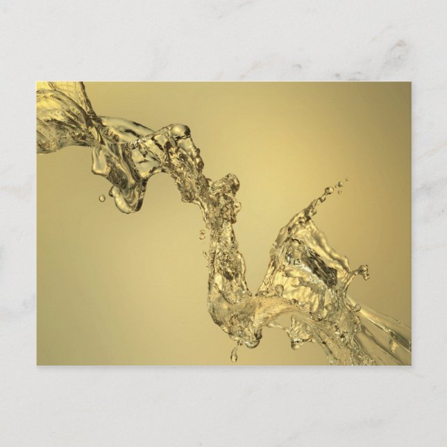 Abstract Shape Formed by Splashing Water Postcard (Front)