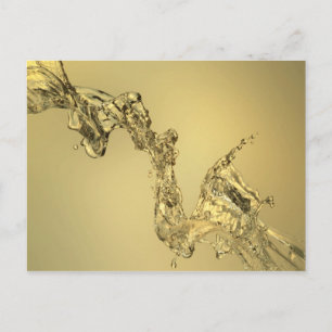 Abstract Shape Formed by Splashing Water Postcard
