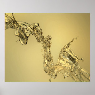 Abstract Shape Formed by Splashing Water Poster