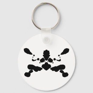 abstract shape psychological test board Rorschach Key Ring