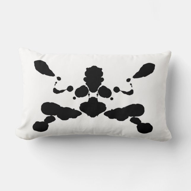 abstract shape psychological test board Rorschach Lumbar Cushion (Front)