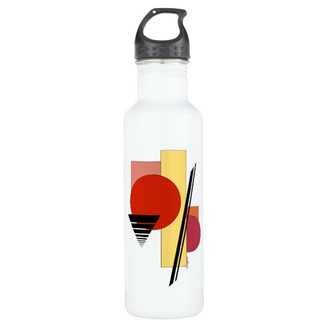 Abstract Shapes 710 Ml Water Bottle (Front)