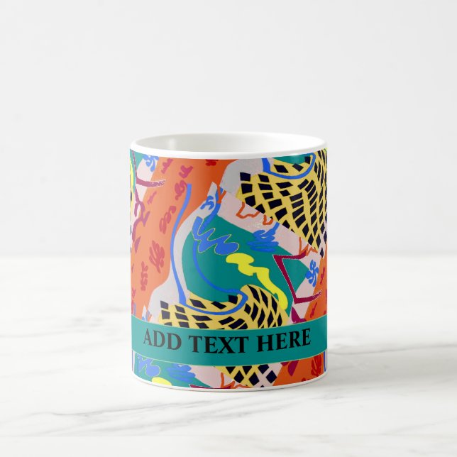 Abstract Shapes, add text, Coffee Mug (Center)