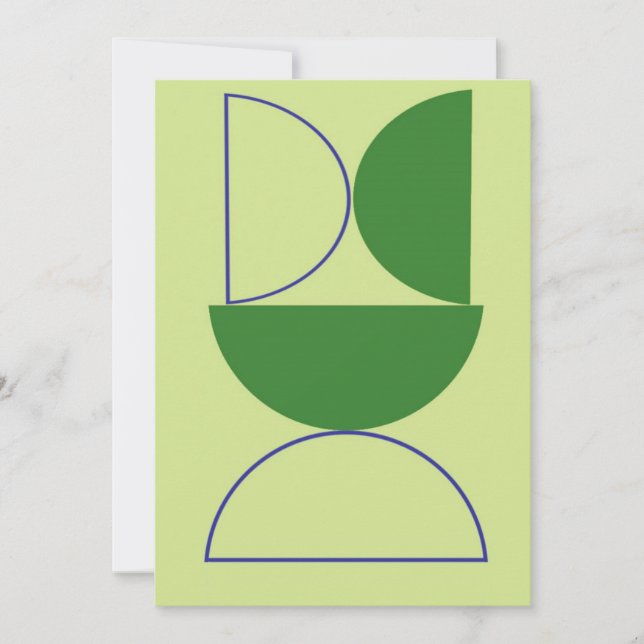 abstract shapes art holiday card (Front)