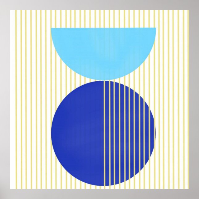 abstract shapes art poster (Front)