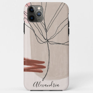 Abstract Shapes Botanical Leaf iPhone 11 Pro Max Case