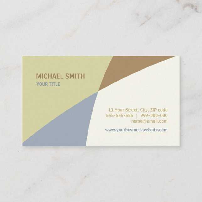 Abstract Shapes Colour Blocks business card (Front)