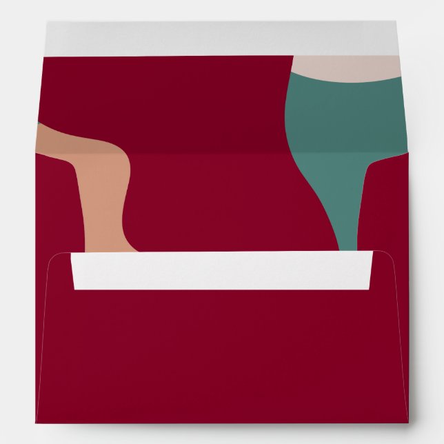 Abstract shapes contemporary wedding envelope (Back (Bottom))