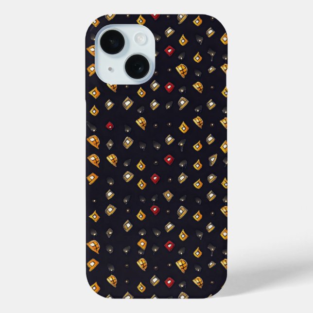 Abstract Shapes Dark Pattern Case-Mate iPhone Case (Back)