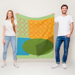 Abstract Shapes Fleece Blanket