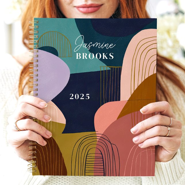Abstract Shapes Geometric Lines Custom Name Planner (Creator Uploaded)