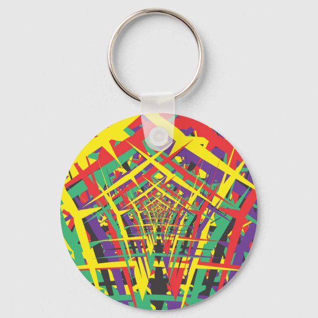 Abstract shapes key ring (Front)