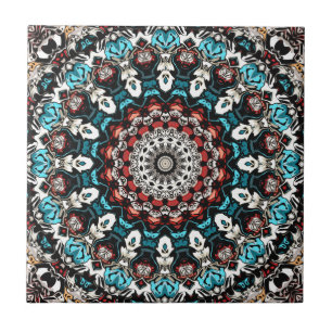 Abstract Shapes Mandala Tile