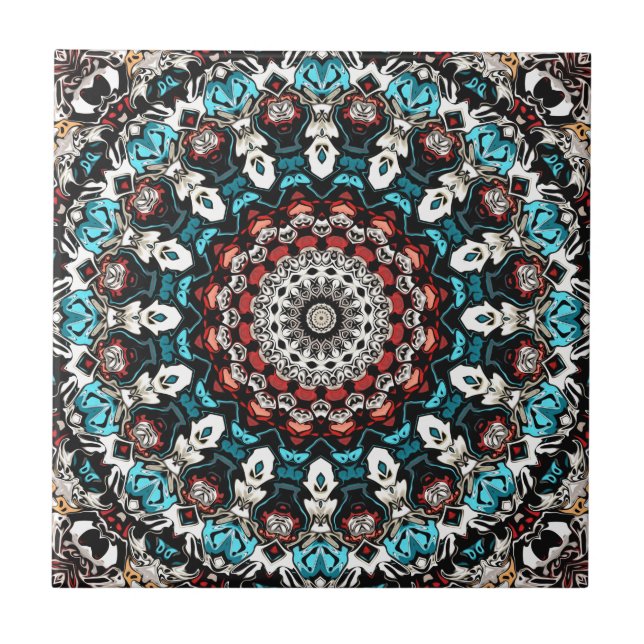 Abstract Shapes Mandala Tile (Front)