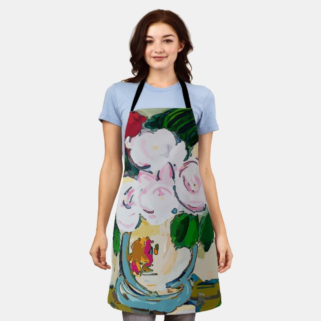 Abstract Shapes, Matisse Style, add text, Apron (Worn)