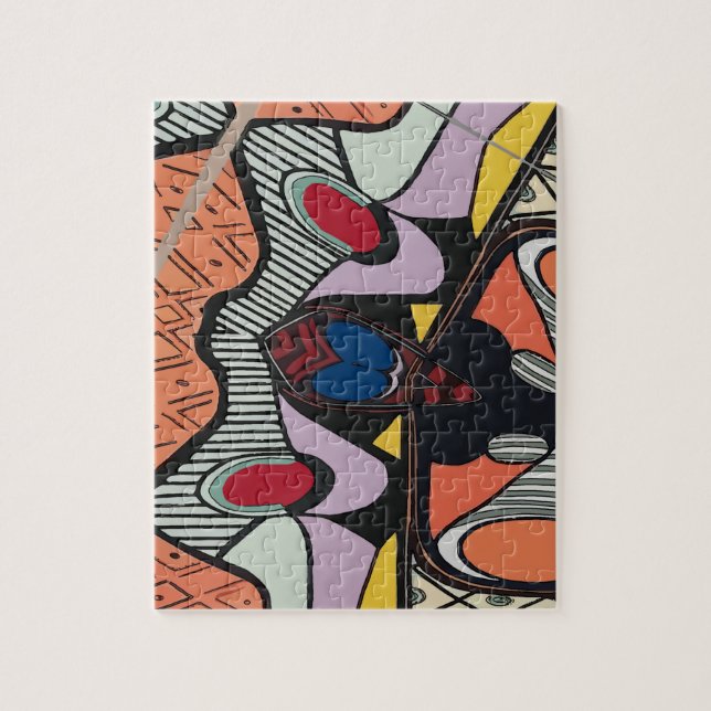 Abstract Shapes, Matisse Style, add text, Jigsaw Puzzle (Vertical)