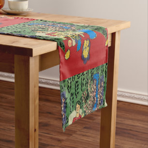 Abstract Shapes, Matisse Style, add text, Short Ta Table Runner