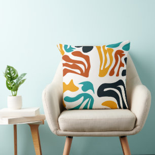 Abstract Shapes - Modern Art Colourful Pattern Cushion