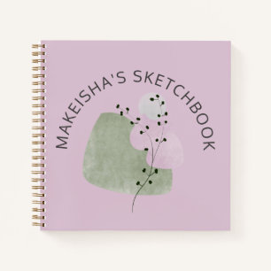 Abstract Shapes Personalised Sketchbook Notebook