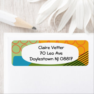 Abstract Shapes  Return Address Label