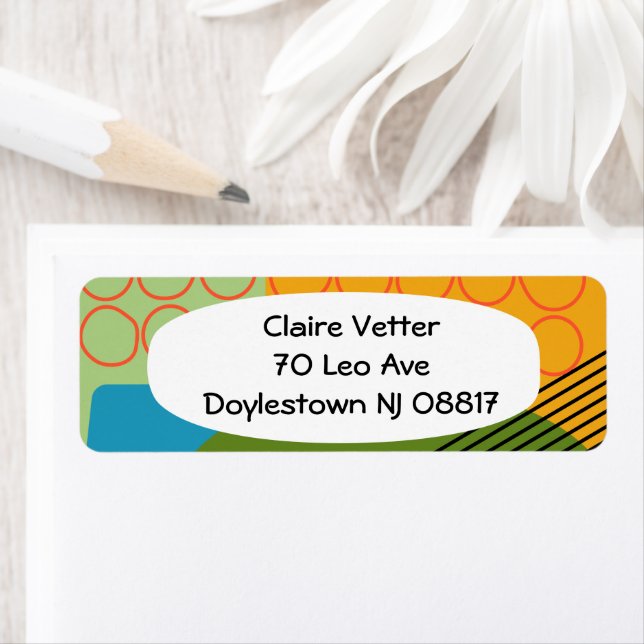 Abstract Shapes  Return Address Label (Insitu)