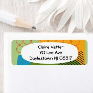 Abstract Shapes  Return Address Label